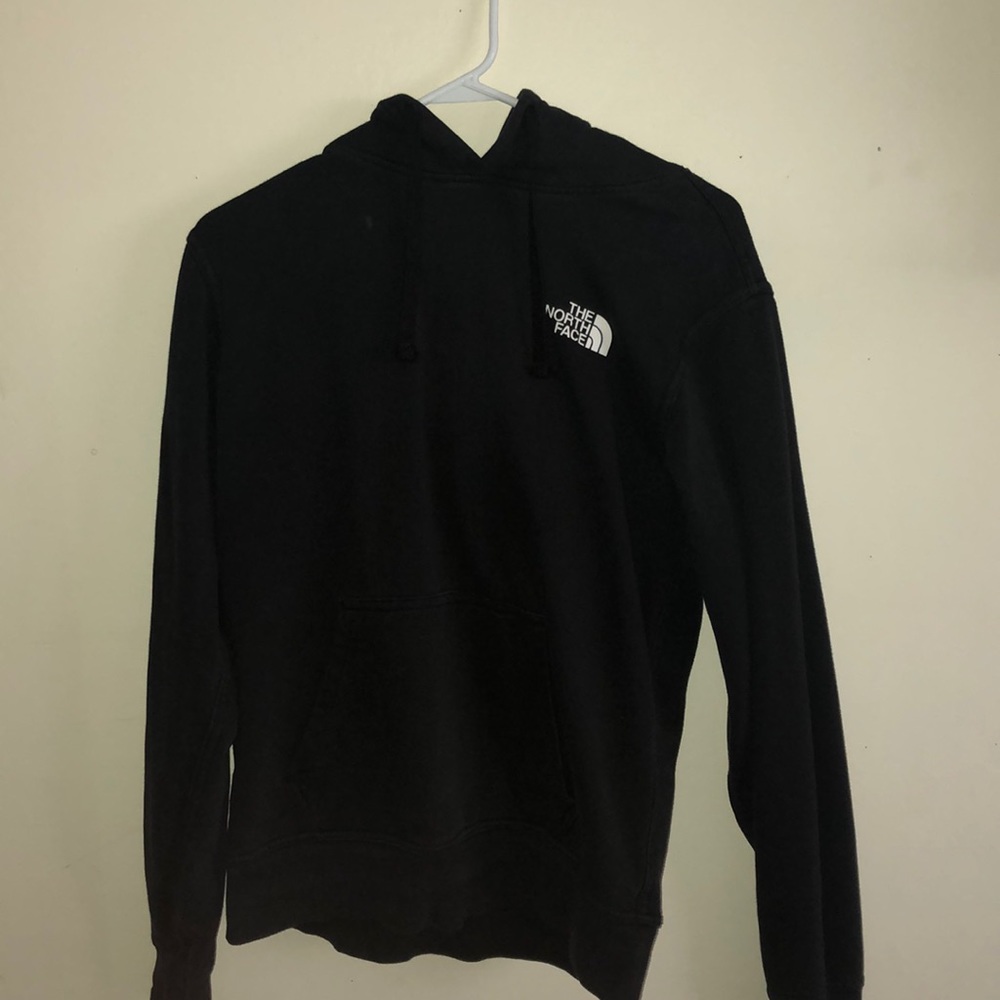 Men’s North Face Hoodie Black Size M Logo on Hood